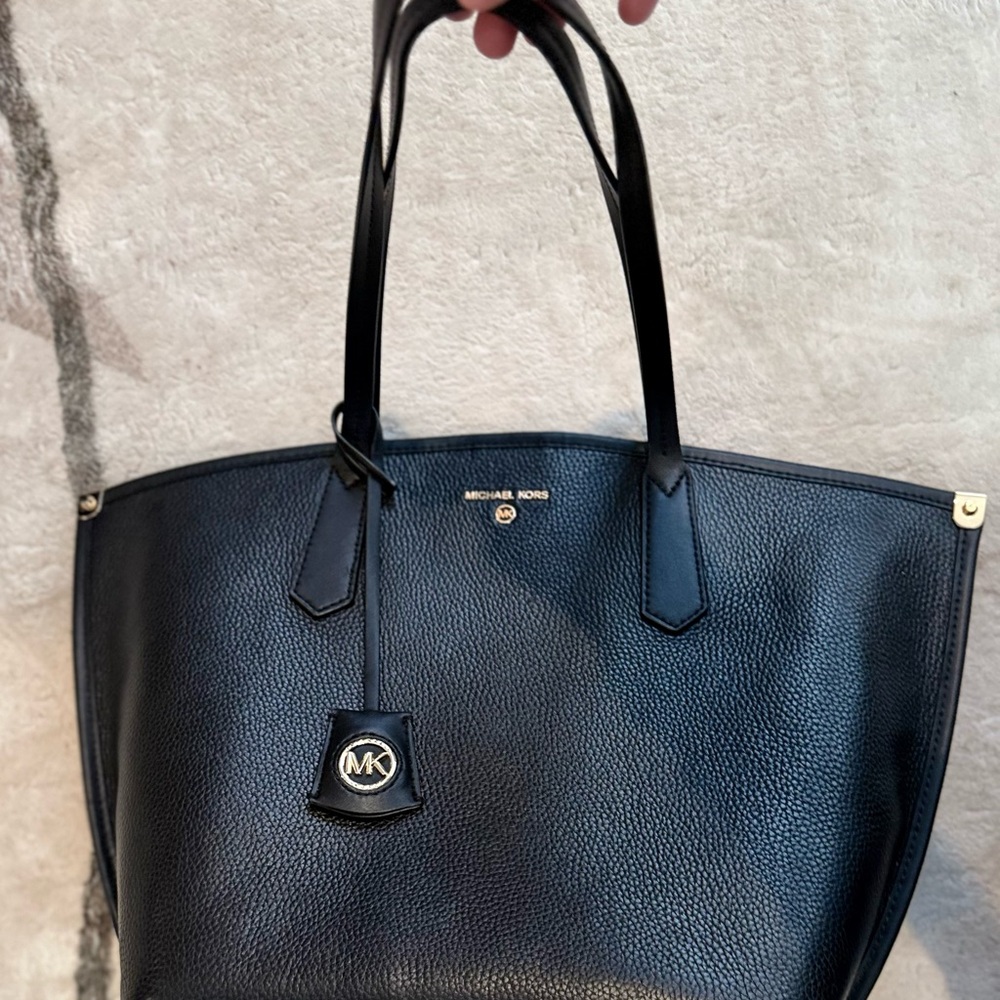 Michael Kors Black Pebbled Leather Tote